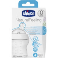 Hipercor  CHICCO Natural Feeling biberón de 150 ml transparente con te