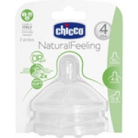 Hipercor  CHICCO Tetina Natural Feeling 4m+ Flujo Regulable blister 2 