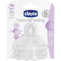 Hipercor  CHICCO Tetina Natural Feeling 6m+ Flujo Papilla blister 2 un