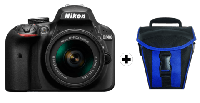 MediaMarkt  Cámara Réflex - Nikon D3400, Sensor DX, 24.2 MP, Vídeo Full 