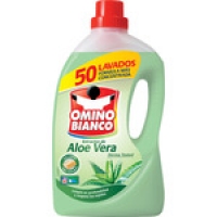 Hipercor  OMINO BIANCO detergente máquina líquido aloe vera botella 50