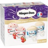 Hipercor  HAAGEN-DAZS tarrinas sabor yogur y yogur de fresa 4 unidades