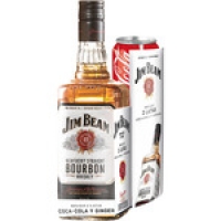 Hipercor  JIM BEAM whisky bourbon de Kentucky botella 70 cl con regalo