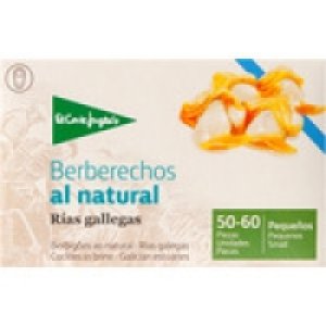 EL CORTE INGLES berberechos al natural de las rías gallegas  4.50 €