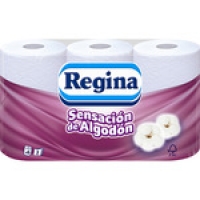 Hipercor  REGINA papel higiénico sensación de algodón 3 capas paquete 