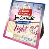 Hipercor  GARCIA BAQUERO queso semicurado light ya cortado 42% menos g