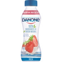 Hipercor  DANONE yogur líquido con fresa 100% ingredientes de origen n