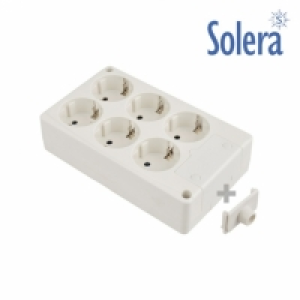 Base Bipolar De 6 Tomas, Con T/t Lateral 16a 250v. Material  8.45 €