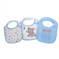 Toysrus  Babies R Us - Pack 3 Baberos Recién Nacido Oso - Azul