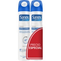 Hipercor  SANEX desodorante dermo extra control pack 2 spray 200 ml pa