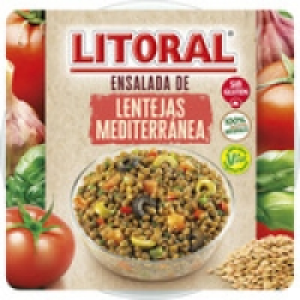 LITORAL ensalada de lentejas mediterránea sin gluten bol 240 2.29 €