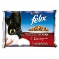 Clarel  alimento para gatos en gelatina selección de carnes bolsa 4 