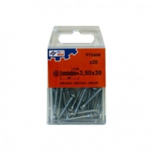 Tirafondo C/plana Pozi Zn C/20 - Profer Top - 48525-pt0496 -