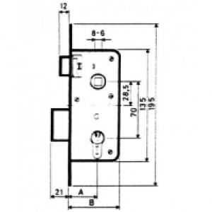 Cerradura Embutir F/ Laton - Mcm - 1301-235a311 - 35 Mm