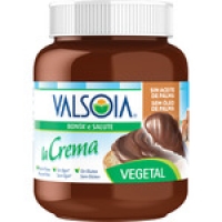 Hipercor  VALSOIA crema vegetal de cacao y avellanas sin gluten y sin 
