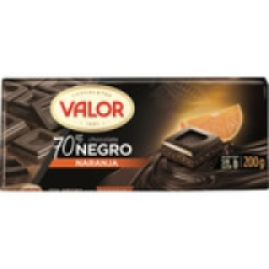 VALOR chocolate negro 70% cacao con naranja y sin gluten tab 2.49 €