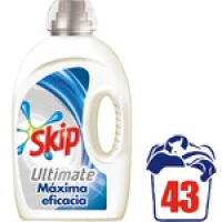 Hipercor  SKIP Ultimate detergente máquina líquido botella 43 dosis