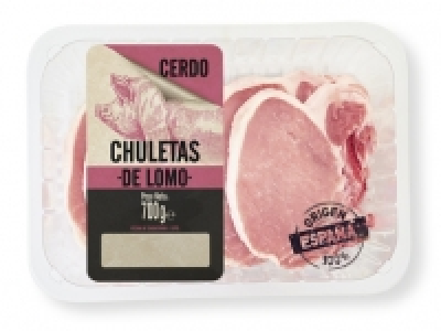 Chuletas de lomo de cerdo 2.39 €