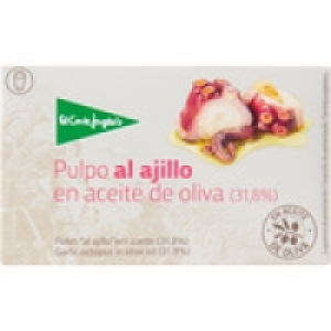 EL CORTE INGLES pulpo al ajillo en aceite de oliva lata 72 g 4.28 €