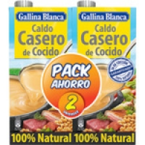 GALLINA BLANCA caldo de cocido casero 100% natural pack 2 en 3.42 €