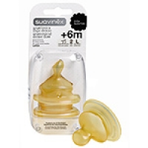 SUAVINEX tetina anatómica 2L para flujo denso +6m para biber 5.00 €