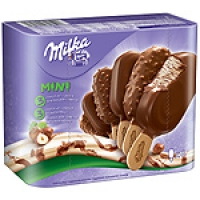 Hipercor  MILKA mini bombon helado de chocolate y vainilla 3 unidades 