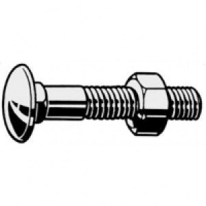 Tornillo Din603+tuerca 934 Zn - Fontana - C/50 - M10x80