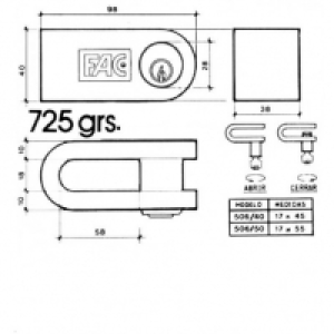 Candado Persiana Unidad - Fac - 506/50
