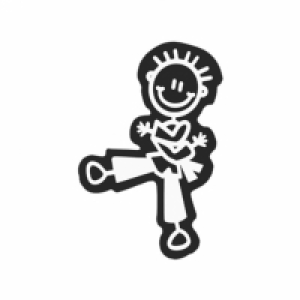 Adhesivo Niño Karate Familia