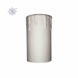 Vela Grande Para Portalamparas E-27 Blanco