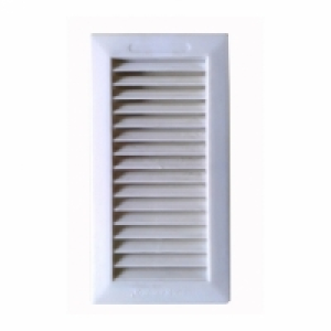 Rejilla Empotrar C/pestaña 13.3x26+marco Abs Blanco (g)