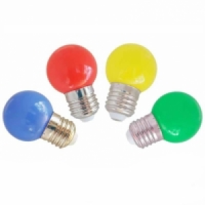 Bombilla Led Esferica Mate1.5w E27 Colores Rojo