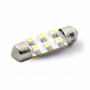 1 Unidad L028b - Lámpara Led L028 - C5w 36mm 6xsmd3528, Azul