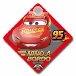 Cars Disney111 - Cartel Niño A Bordo Cars Disney Para Coche
