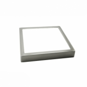 Downlight Led Superficie Cuadrado Níquel Ultra Fino 18w