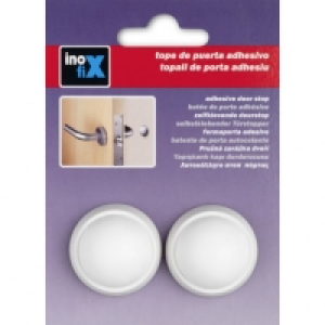 Tope Pared Adhesivo Blanco Blister 2 Unidades - Inofix - 245