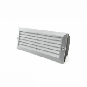 Baliza Rectangular Aluminio Gris Con Rejilla Y Cristal 60w E