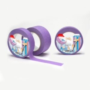 Cinta Masking Lila 25mm X 50m Baja Adhesividad Para Superfic