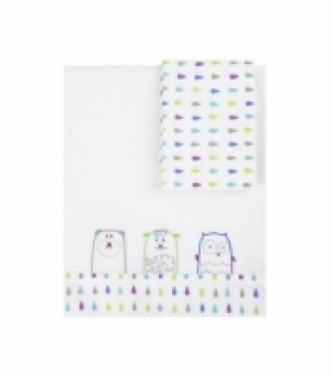 Carrefour  Juego Sabanas Cuna 70x140 Petit Praia Funny Ones Bordada