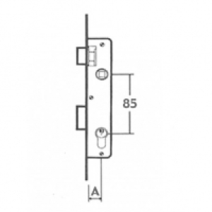 Cerradura Embutir P/metalica - Mcm - 2650-2513a411 - 25 Mm