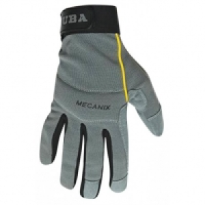 Guante Piel Gris Reforzado Velcro - Juba - 270 Gy - Talla 10