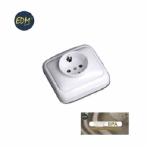 Base Schuko T/tl Superficie Serie Spa(bolsa Blister)
