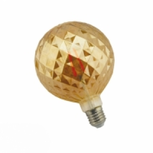 Carrefour  Bombilla Filamento Led Globo Diamante G120 E27 8w Ámbar