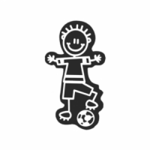 Adhesivo Familia Niño Futbol.