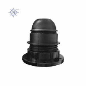 Portalamparas Semiroscado E-27 Negro