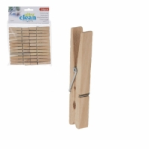 Pinzas De Madera Para La Ropa 24 Piezas