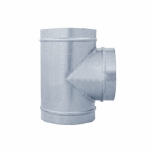 Te Simple 90º Chapa Galbanizada Conductos Ventilación Ø125
