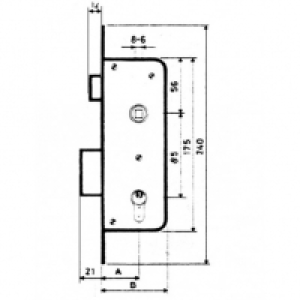 Cerradura Embutir F/ Laton - Mcm - 1601/2 - 40 Mm