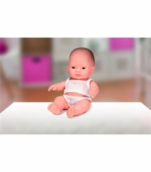 Carrefour  Muñeco Bebé Miniland Asiático Con Ropa Interior Niño 21 Cm