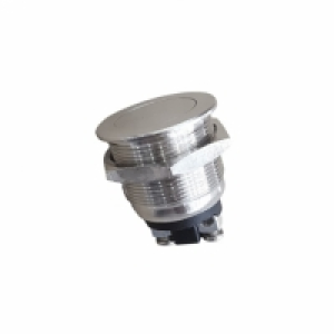 Pulsador Metalico 2a 250v Cromo Plano